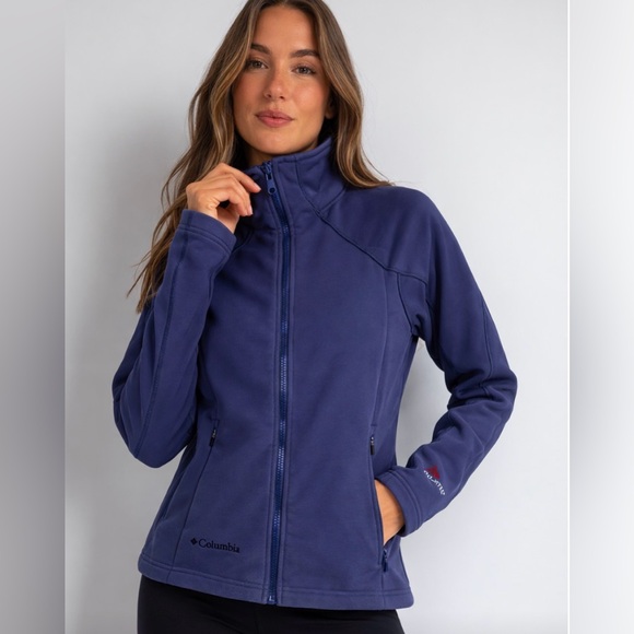 Columbia Jackets & Blazers - Columbia Women’s Full-Zip Jacket Blue Lightweight High Neck Contoured Fit Size M